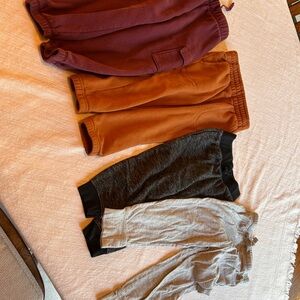 Kids' Cozy Bottoms Set - Maroon, Orange, Gray